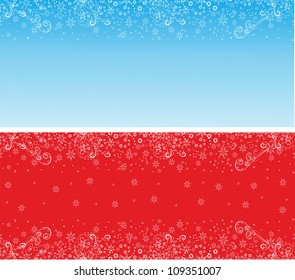 Christmas background with snowflakes.Editable and scalable vector