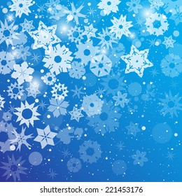 Christmas background with snowflakes.Vector illustration.