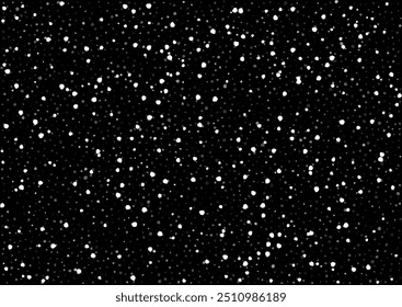 Christmas background with a snowy design white on black 