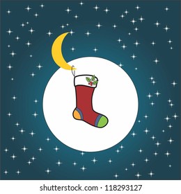 Christmas background with socks