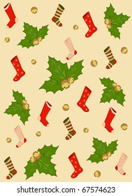 christmas background with socks
