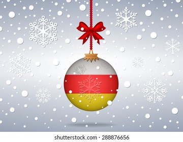 Christmas background south Ossetia