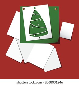 Christmas background with space for text. Vector illustration