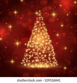 Christmas background with sparkle tree design