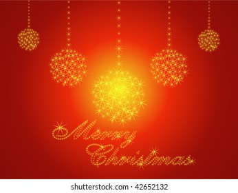 Christmas Background  - Sparkling Ornaments