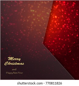 Christmas background. Sparkling stars. Vector illustration.