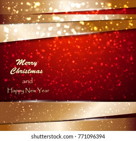 Christmas background. Sparkling stars. Vector illustration.