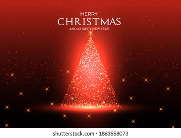 Christmas background with a sparkling tree design