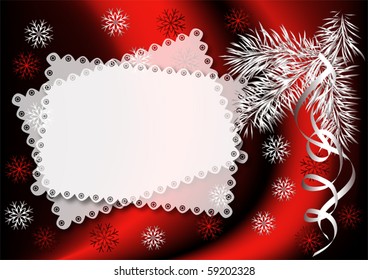 Christmas background with spruce branch