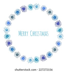 Christmas background with star element. New Year frame with place for your text.