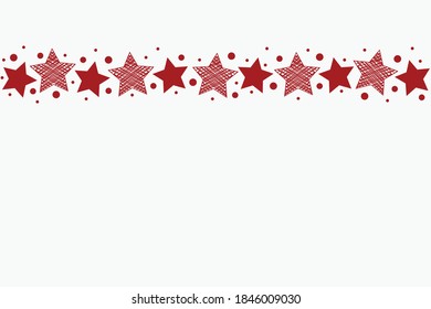 Christmas background with star icons and copyspace. Vector