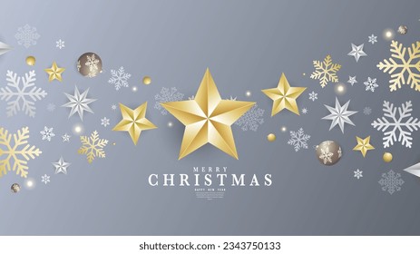 Weihnachtshintergrund mit Stern auf grauem Hintergrund Element in Weihnachtsfeiertagen, Vektorgrafik EPS10