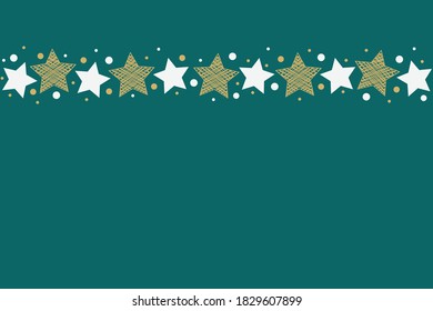 Christmas background with stars and copyspace. Vector