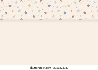Christmas background with stars and copyspace. Vector