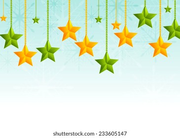 Fondo de Navidad con estrellas. Ilustración del vector
