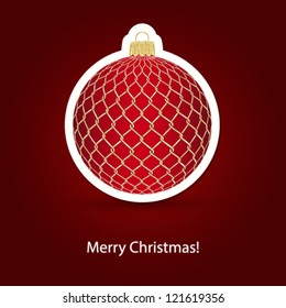 Fondo de Navidad. Balón adhesivo. Ilustración vectorial.