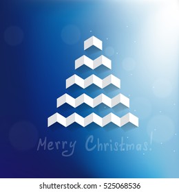 Christmas background with a stylized Christmas tree