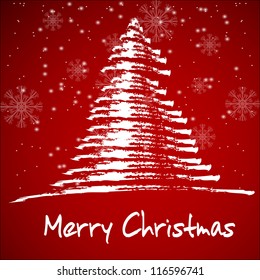 Christmas background with stylized christmas tree. EPS10