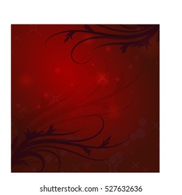 Christmas background with swirls, sparkles, snowflakes 