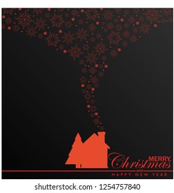 Christmas background template with beautiful snowflake flow for invitation card gift and other