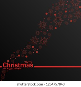 Christmas background template with beautiful snowflake flow for invitation card gift and other