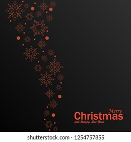 Christmas background template with beautiful snowflake flow for invitation card gift and other