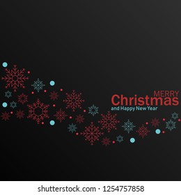 Christmas background template with beautiful snowflake flow for invitation card gift and other