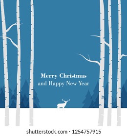 Christmas background template forest for invitation card gift and other