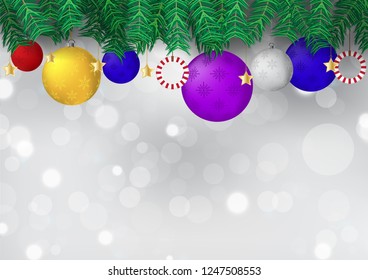 Christmas background template vector