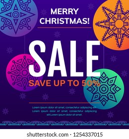 Christmas background template. Vector illustration