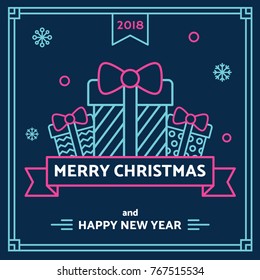 Christmas background template. Vector illustration