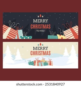 Weihnachtliche Hintergrundvorlagen Geschenkbox Design