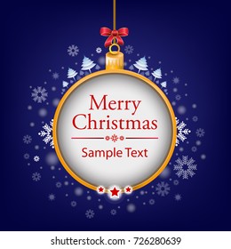 Christmas background, Text input box,Blue background