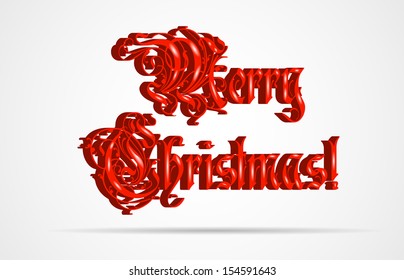 Christmas background with text. Vector illustration.