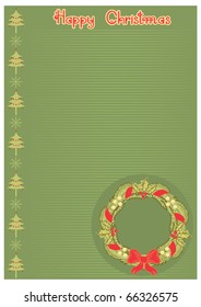 Christmas background for text. Vector vintage new year