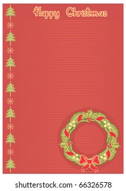 Christmas background for text. Vector vintage new year