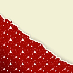 The Christmas Background With Torn Paper Effect / The Christmas Background / Christmas Torn Paper