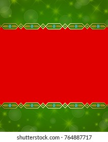 Christmas background in traditional norwegian rosemaling style