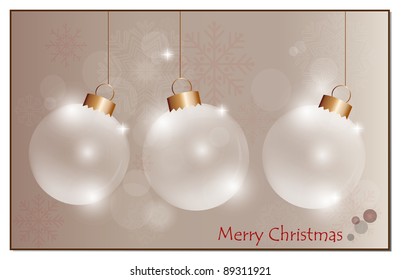 Christmas background with Transparent Christmas ball.