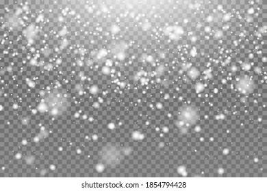 Weihnachtshintergrund mit transparentem Hintergrund und viele Schneeflocken um den Rahmen, rechteckiges, helles Rahmenlicht
