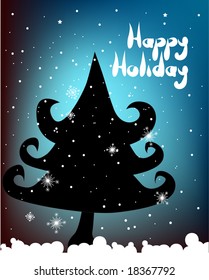 christmas background with tree