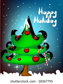 christmas background with tree