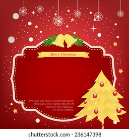 Christmas background with tree