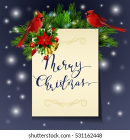 Christmas background with tree