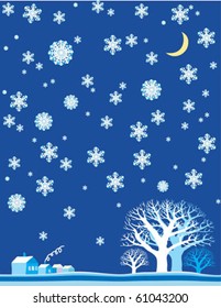 Christmas background with tree