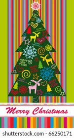 christmas background with tree
