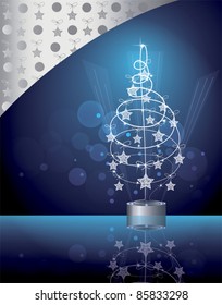 Christmas background with tree