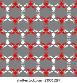 Christmas background- with christmas tree balls, seamless tiling, great choice for wrapping paper pattern. 