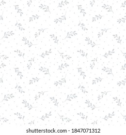 Fondo de Navidad con ramas de árbol y copos de nieve. Patrón de vectores sin fisuras con mistletoe.