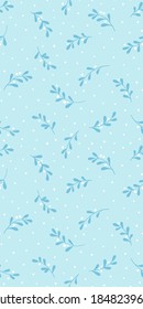 Christmas background with tree branches and snowflakes. Vector seamless pattern with mistletoe.